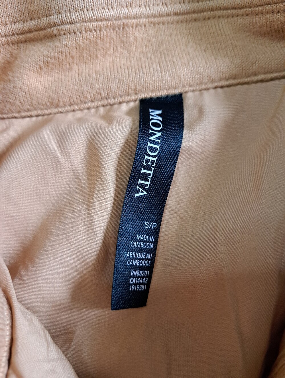 Mondetta On The Go Jacket Cropped Camel Tan Button-Up Casual Womens Size Small - Picture 8 of 16